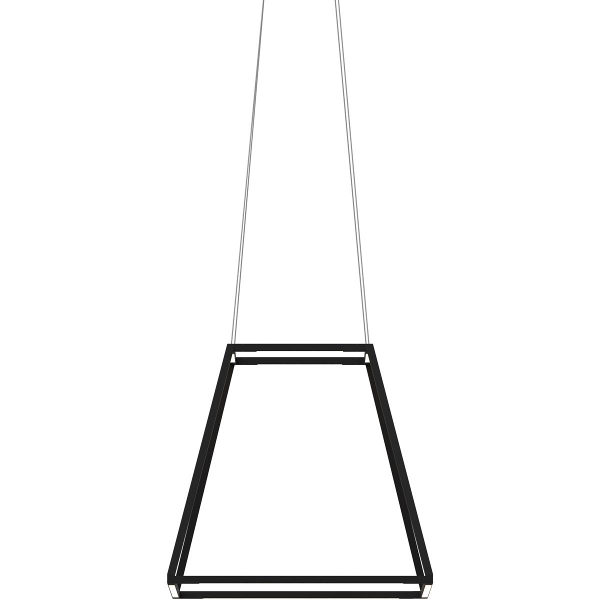 Koncept ZBP-16-RS-SW-MTB-CNP Z-Bar Rise LED 18 inch Matte black Pendant Ceiling Light, Square